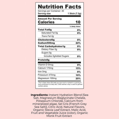 Instant Hydration Electrolyte Poweder 30 Sticks